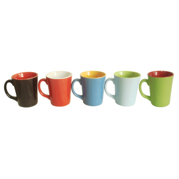 Tazas de café esmaltadas doble del gres (CM612052)